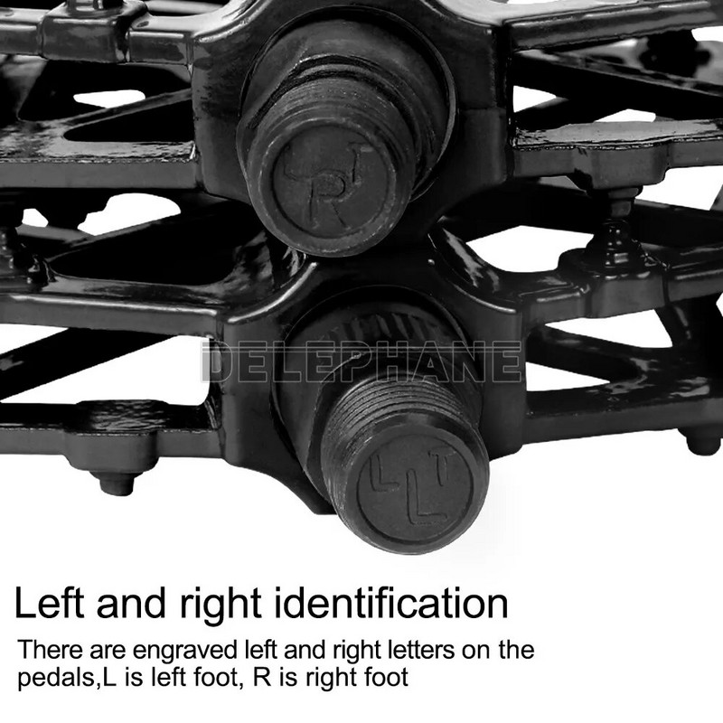 Dviračio pedalai 9/16, skirti MTB universaliems lengvo aliuminio lydinio kalnų dviračių pedalams, neslystantiems rutuliniams guoliams dviračio plokšti pedalai