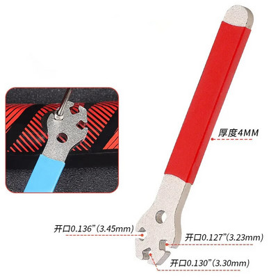 1Gb velosipēda spieķa uzgriežņu atslēga 8 virzienu rievas velosipēda riteņa loka regulētāja uzgriežņu atslēgas remonta servisa rīka atslēga