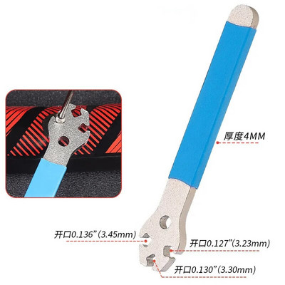 1Gb velosipēda spieķa uzgriežņu atslēga 8 virzienu rievas velosipēda riteņa loka regulētāja uzgriežņu atslēgas remonta servisa rīka atslēga