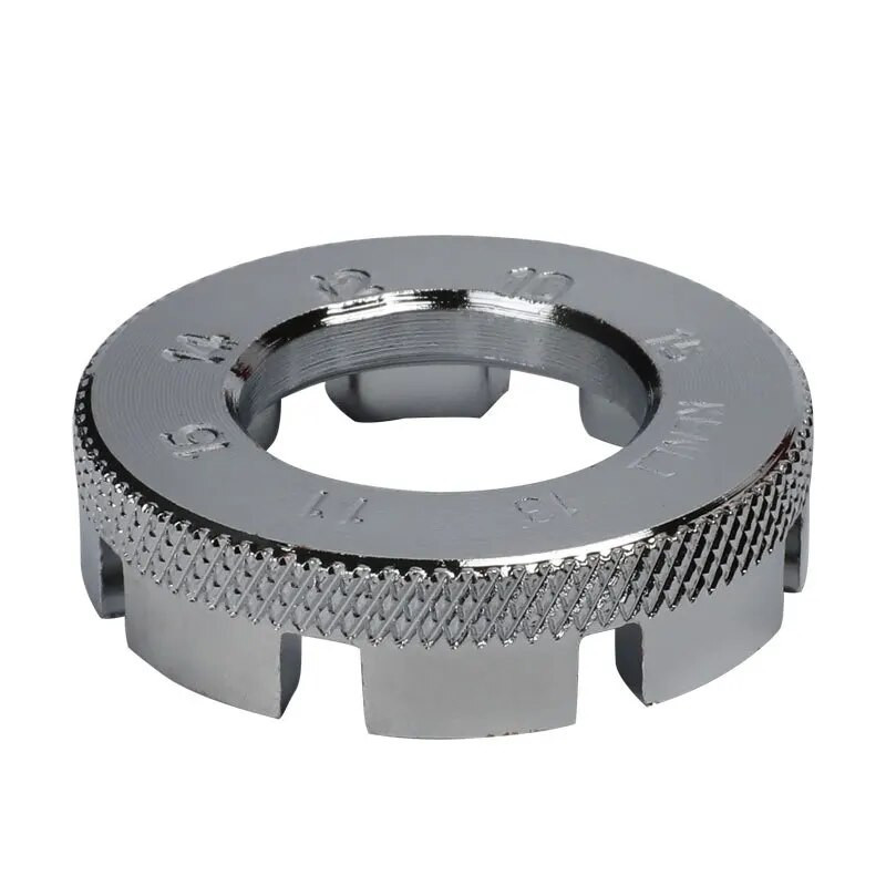 1Gb velosipēda spieķa uzgriežņu atslēga 8 virzienu rievas velosipēda riteņa loka regulētāja uzgriežņu atslēgas remonta servisa rīka atslēga