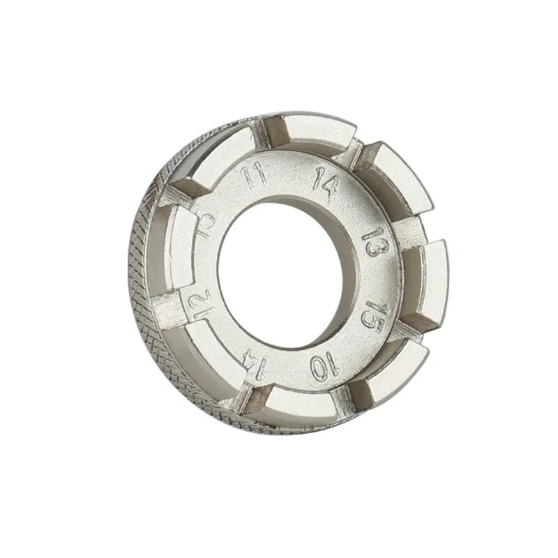 1Gb velosipēda spieķa uzgriežņu atslēga 8 virzienu rievas velosipēda riteņa loka regulētāja uzgriežņu atslēgas remonta servisa rīka atslēga