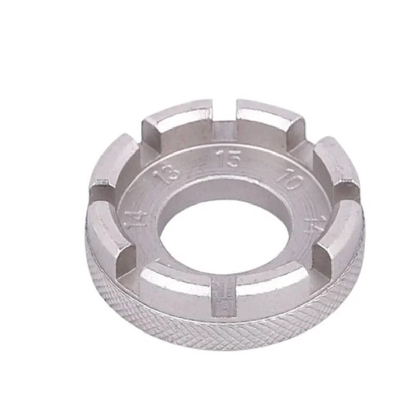 1Gb velosipēda spieķa uzgriežņu atslēga 8 virzienu rievas velosipēda riteņa loka regulētāja uzgriežņu atslēgas remonta servisa rīka atslēga