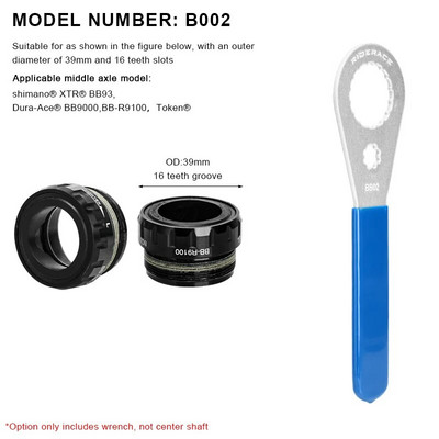 Jalgratta põhjaklambri mutrivõtme eemaldamise tööriist Bike BB paigalduseemaldaja 39/41/44/46/49mm Shimano BBR9000 SRAM IXF DUB BSA30 jaoks