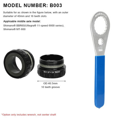 Jalgratta põhjaklambri mutrivõtme eemaldamise tööriist Bike BB paigalduseemaldaja 39/41/44/46/49mm Shimano BBR9000 SRAM IXF DUB BSA30 jaoks