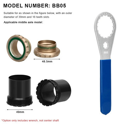 Jalgratta põhjaklambri mutrivõtme eemaldamise tööriist Bike BB paigalduseemaldaja 39/41/44/46/49mm Shimano BBR9000 SRAM IXF DUB BSA30 jaoks