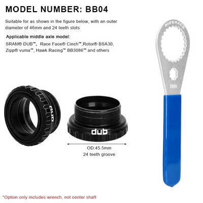 Jalgratta põhjaklambri mutrivõtme eemaldamise tööriist Bike BB paigalduseemaldaja 39/41/44/46/49mm Shimano BBR9000 SRAM IXF DUB BSA30 jaoks