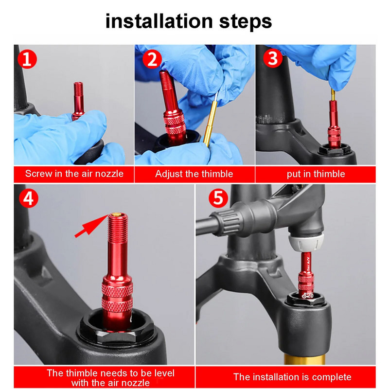 Gaisa dakšu sašaurināms vārsta adapteris Pārveidojiet Presta par Schrader šosejas velosipēda Iate riepām, izmantojot standarta sūkņa gaisa kompresoru Jauns