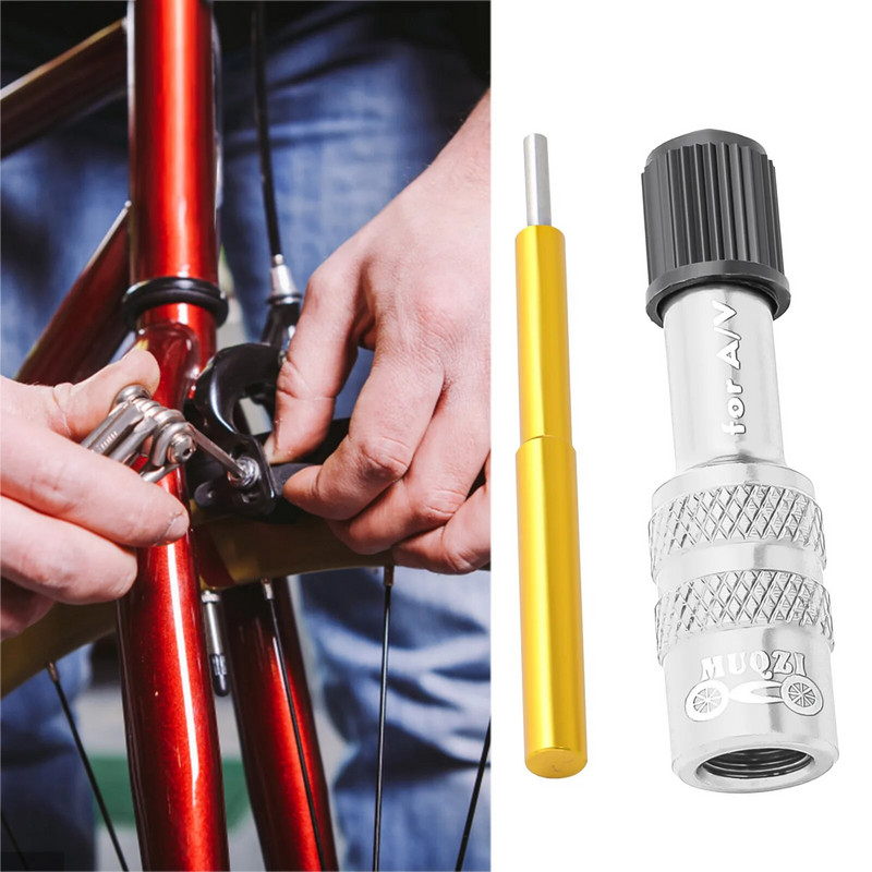 Gaisa dakšu sašaurināms vārsta adapteris Pārveidojiet Presta par Schrader šosejas velosipēda Iate riepām, izmantojot standarta sūkņa gaisa kompresoru Jauns