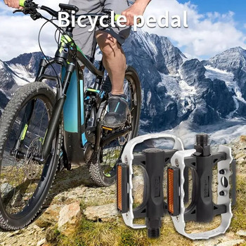 Плоски педали за велосипеди Разширени педали за планински велосипеди Педали за планински велосипеди със свалящи се светлоотразителни ленти и пирони против плъзгане