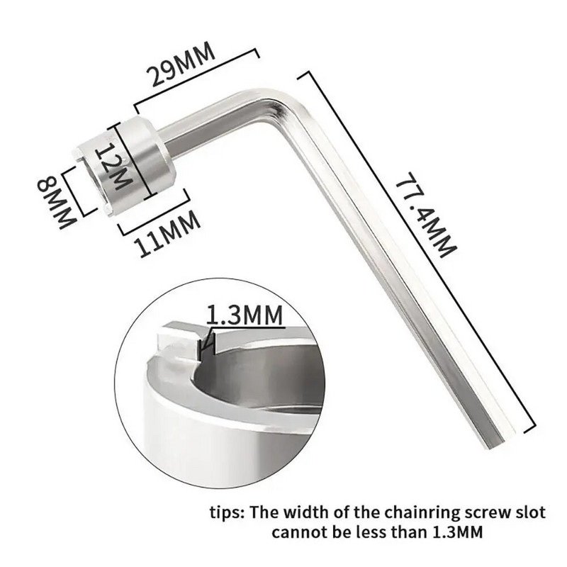 Láncgyűrű anya csavarkulcs hegyi országúti kerékpár rozsdamentes acél láncgyűrű csavar csavarok eltávolítása beszerelő szerszámok