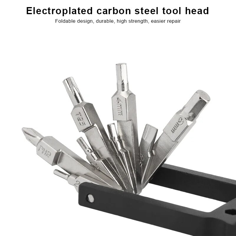 20 in1 velosipēdu remonta rīku komplekti, daudzfunkcionāli salokāmi sešstūra spieķu uzgriežņu atslēga kalnu šosejas velosipēdu remonta skrūvgrieža rīks