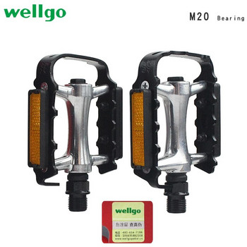 Wellgo M20 Mountain Bicycle Pedals Road Folding Bike Pedal Cycling Bearing Pedals με πινακίδα κατά της παραχάραξης Ανταλλακτικά ποδηλάτου