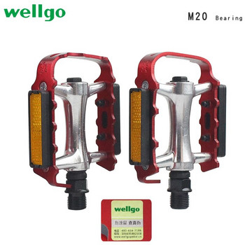 Wellgo M20 Mountain Bicycle Pedals Road Folding Bike Pedal Cycling Bearing Pedals με πινακίδα κατά της παραχάραξης Ανταλλακτικά ποδηλάτου