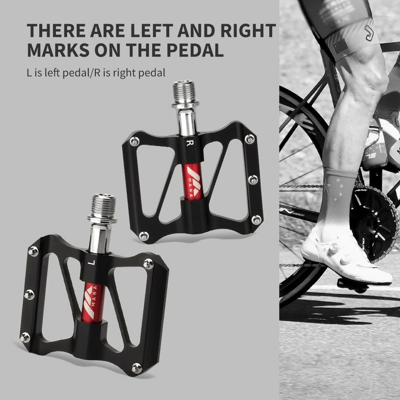 MANA CNC aliuminio lydinio greitaeigis Palin pedalas ultralengvas dviračio pedalas plento Bmx Mtb pedalas dviračių dalių priedai 239g
