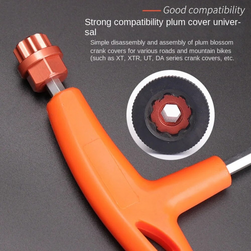 Velosipēdu kloķa uzstādīšanas rīks, ko izmanto, lai noņemtu viengabala apakšējā kronšteina kloķa fiksācijas skrūves, ko izmanto velosipēdu remonta instrumentiem