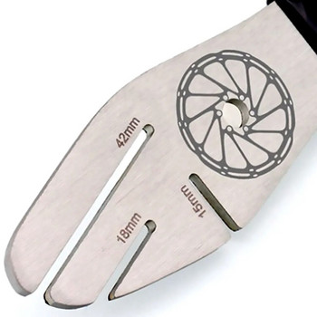 Ключ за коригиране на дискови спирачки за велосипеди Инструмент за центриране на ротора на спирачките с инструмент за накладки за дискови спирачки за MTB ключ за пътни велосипеди