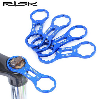 RISK Bike Инструменти за премахване на предна вилка MTB шосеен велосипед 8T 12T Гаечен ключ Suntour XCM XCR XCT RST Инструменти за ремонт на амортисьор на предна вилка