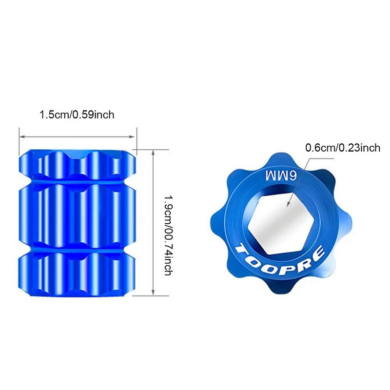 3 spalvų dviračio švaistiklio montavimo įrankis Plum Blossom švaistiklio dangtelio išmontavimo veržliaraktis, skirtas Shimano tuščiavidurio dviračio švaistiklio nuėmimui