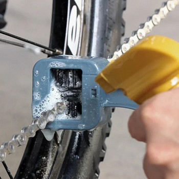 Четка за почистване на вериги за MTB Велосипеди Пластмасова верига Gear Grunge Четка за колела Преносим велосипед Инструмент за почистване на мотоциклети Грижа за джантите Гума