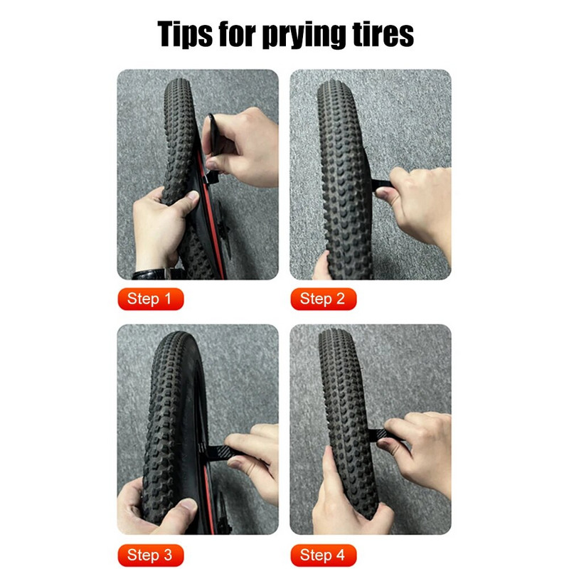 Velosipēda riepu sviras pārnēsājams kalnu ceļu velosipēda riteņu noņemšanas līdzeklis āra riteņbraukšanas remonta rīks Velosipēdu riepu nūju riteņbraukšanas attaisāmais lauzējs