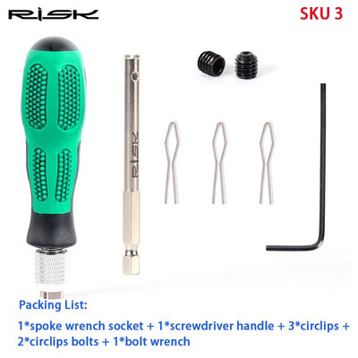 RISK RL236 velosipēda loka spieķu nipelis uzgriežņu atslēgas instrumenta ligzda skrūvgriezis noņemšanas ievietošanas rīks velosipēda remonta instrumenti