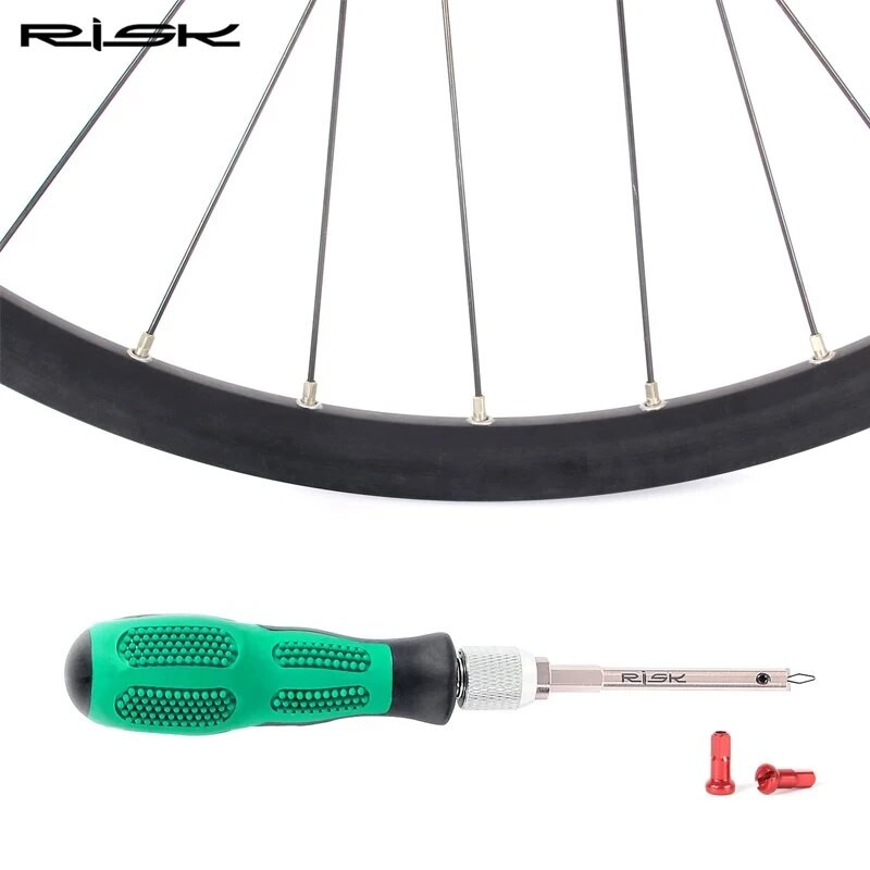 RISK RL236 velosipēda loka spieķu nipelis uzgriežņu atslēgas instrumenta ligzda skrūvgriezis noņemšanas ievietošanas rīks velosipēda remonta instrumenti