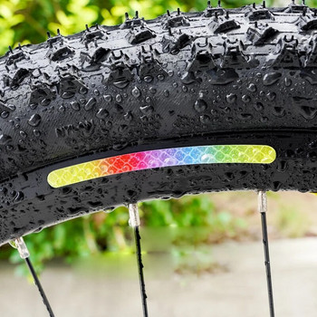 20 бр./компл. Rainbow отразяващ стикер за колела на велосипед Лазерен нощен светещ стикер за автомобил, мотоциклет Предупредителни стикери за нощна безопасност