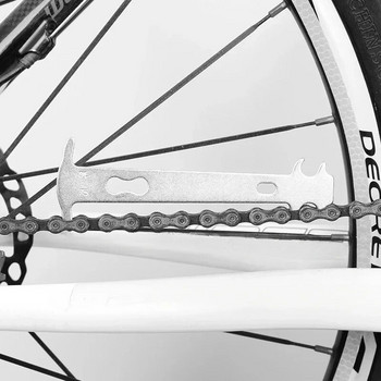 Ένδειξη φθοράς αλυσίδας ποδηλάτου Χάρακας εργαλείου επισκευής μετρητή μέτρησης ελεγκτή αλυσίδας για υβριδικό ποδήλατο Road Mountain