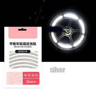 Peegeldav rehvikleebis Ohutuskleebis värviline Laste tasakaaluliikur Helkurkleebis Ratas Fluorestseeriv helkurriba Hoiatuskaunistus