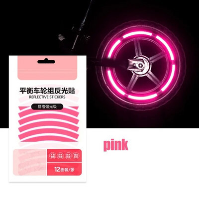 Peegeldav rehvikleebis Ohutuskleebis värviline Laste tasakaaluliikur Helkurkleebis Ratas Fluorestseeriv helkurriba Hoiatuskaunistus