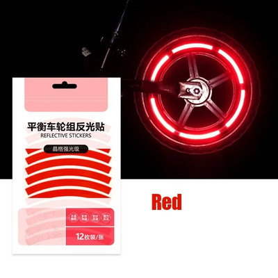 Peegeldav rehvikleebis Ohutuskleebis värviline Laste tasakaaluliikur Helkurkleebis Ratas Fluorestseeriv helkurriba Hoiatuskaunistus