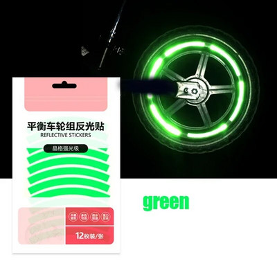 Peegeldav rehvikleebis Ohutuskleebis värviline Laste tasakaaluliikur Helkurkleebis Ratas Fluorestseeriv helkurriba Hoiatuskaunistus