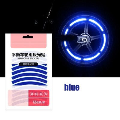 Peegeldav rehvikleebis Ohutuskleebis värviline Laste tasakaaluliikur Helkurkleebis Ratas Fluorestseeriv helkurriba Hoiatuskaunistus