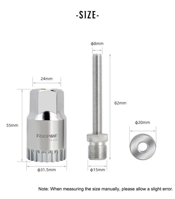 Jalgratta põhjaklambrite eemaldamise tööriist 20 hambaga kukkumisvastane seade, kõrge süsinikusisaldusega terasest BB varrukas mägirattaparandustööriistad