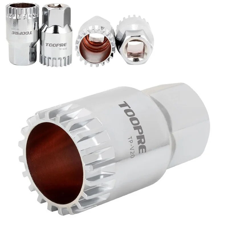 Jalgratta põhjaklambrite eemaldamise tööriist 20 hambaga kukkumisvastane seade, kõrge süsinikusisaldusega terasest BB varrukas mägirattaparandustööriistad