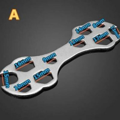 5–17 mm daudzfunkcionāls plakans sešstūra uzgriežņu atslēgas pārnēsājams praktisks velosipēdu remonta rīks Kalnu šosejas velosipēdu piederumi RR7288