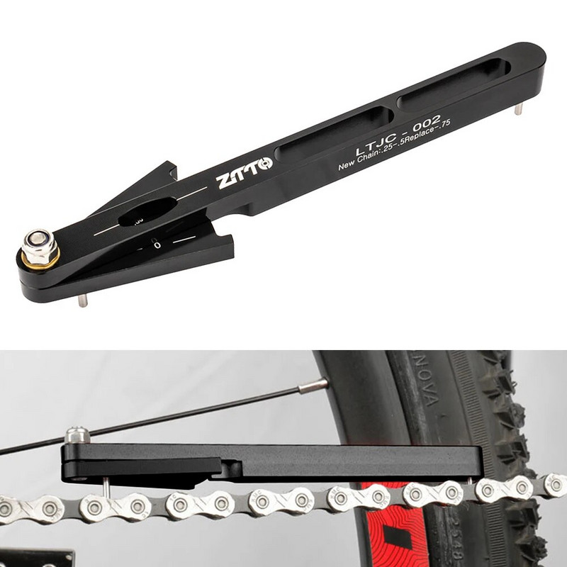 ZTTO MTB velosipēdu ķēžu nodiluma indikatora rīka ķēžu pārbaudītāja komplekti Daudzfunkcionāls kalnu šosejas velosipēdu ķēdes instruments riteņbraukšanas remonta rīks