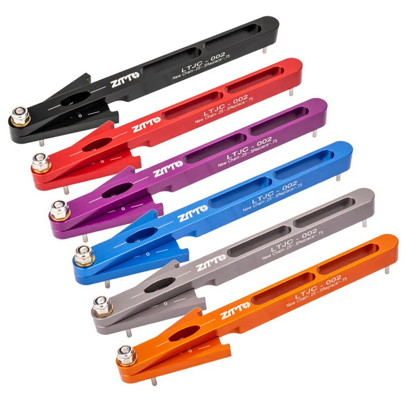 ZTTO MTB velosipēdu ķēžu nodiluma indikatora rīka ķēžu pārbaudītāja komplekti Daudzfunkcionāls kalnu šosejas velosipēdu ķēdes instruments riteņbraukšanas remonta rīks