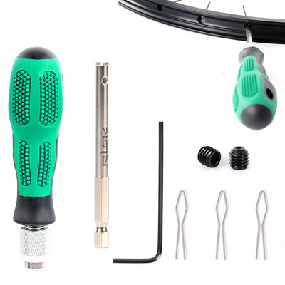 Spieķu nipelis Spieķu uzgriežņu atslēgas ligzda Spieķu sprauslas Driver Skrūvgriezis Velosipēda spieķu rīks spieķu uzgriežņu noņemšanai un ievietošanai