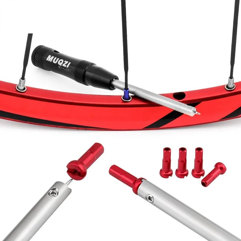 Spieķa nipeļa virzītāja rīks MTB velosipēda spieķu sprauslas noņemšanas uzstādīšanas uzgriežņu atslēga Velosipēda spieķa nipeļa ievietošanas rīks Velosipēda remonta instrumenti