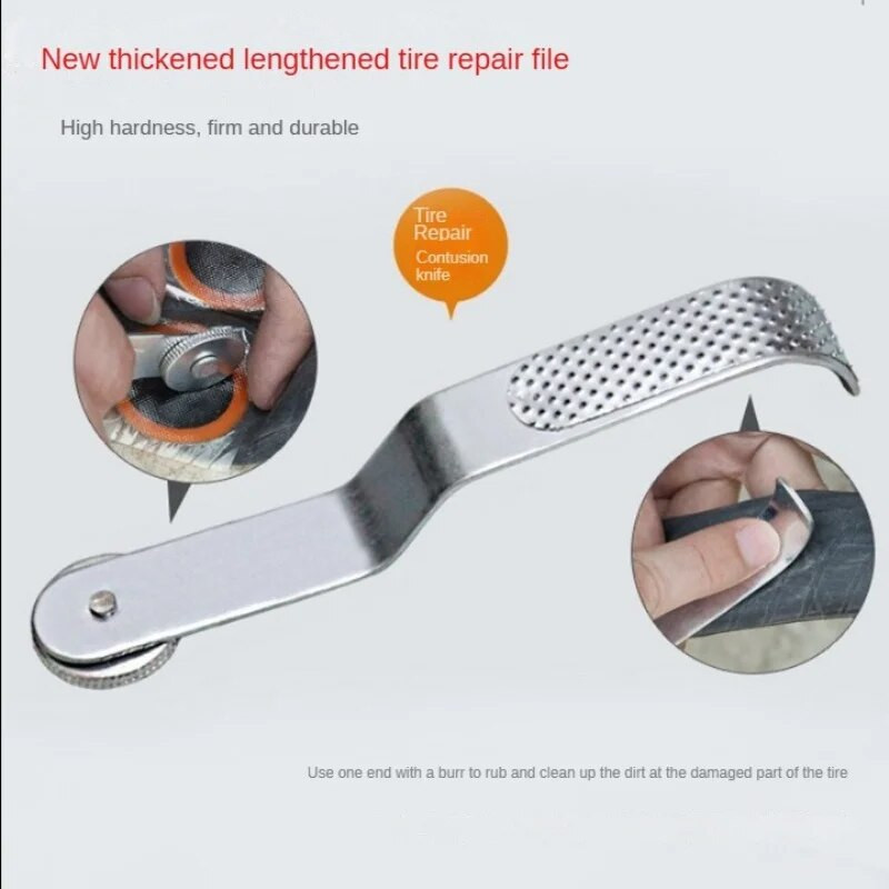 Velosipēdu riepu remonta vīle Velosipēdu plākstera rīve aizsarga remonta instrumenti Automobiļu motociklu berzes vīle Vispārējas lietošanas velosipēdu piederumi
