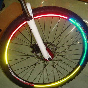 Светлоотразителна лента за джанта на колелото за колела на мотоциклет Кола Колоездене Велосипед Велосипед Нощна светлоотразителна лента за безопасност Декорация