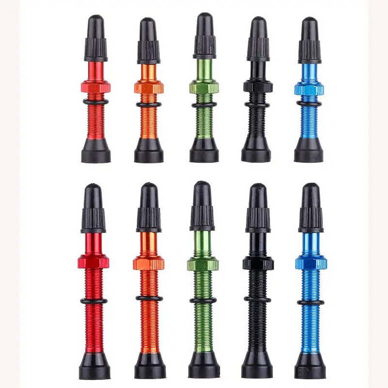 1 pāris 48 mm 60 mm Presta vārsts ceļa MTB velosipēdu bezkameru riepām Misiņa kodols sakausējuma kāta bezkameru hermētiķis, saderīgs