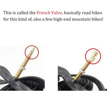 5PC F/V to A/V Valve Adapter Bike Value Converter Presta to Schrader Golden Bike Tire French Valve Adapter Аксесоари за велосипеди