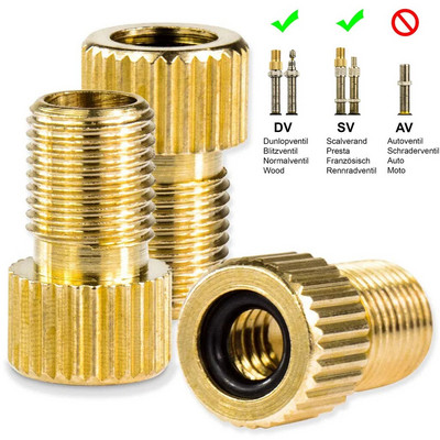 Adapter Valve Mountain Bike motorkerékpár kerékpározáshoz Felfújt kölcsönözhető Schrader Small Golden Big Wheel kerékpártartozékokhoz