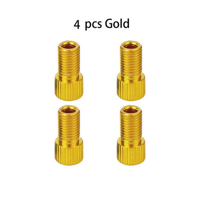 10 krāsu alumīnija velosipēda vārsta PRESTA uz SCHRADER pārveidotāja automašīnas vārsta adapteris