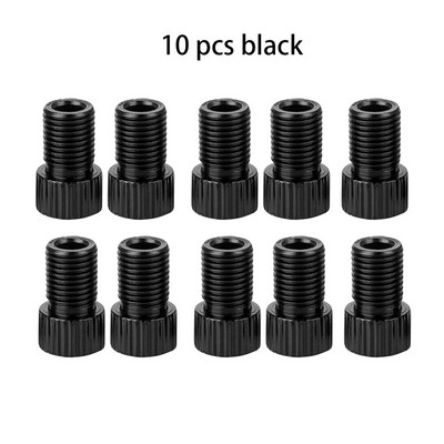 10 krāsu alumīnija velosipēda vārsta PRESTA uz SCHRADER pārveidotāja automašīnas vārsta adapteris