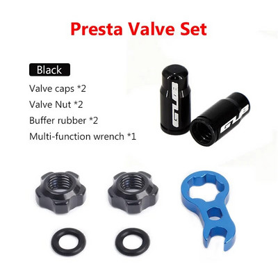 RISK plento dviračio vožtuvo veržlė su poveržle 2 vožtuvų dangtelių rinkinys MTB Road Bike Presta padangos vožtuvas su fiksuota veržle dviračių apsaugos priedai