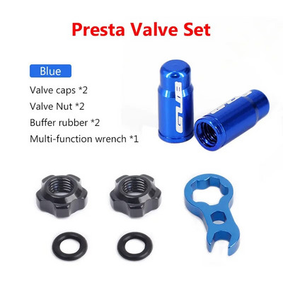 RISK plento dviračio vožtuvo veržlė su poveržle 2 vožtuvų dangtelių rinkinys MTB Road Bike Presta padangos vožtuvas su fiksuota veržle dviračių apsaugos priedai