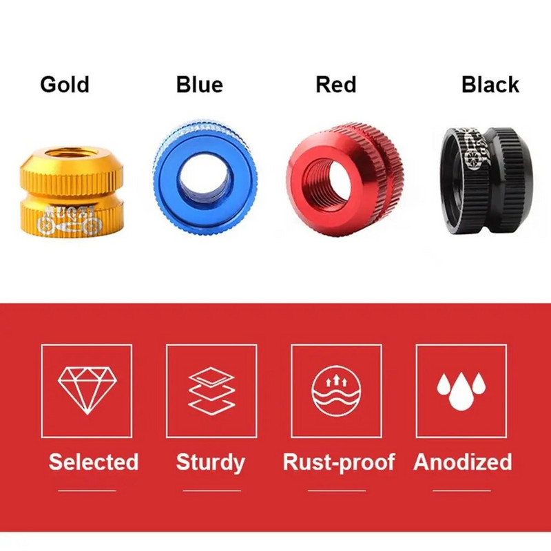 1/2 τμχ Ποδήλατο κενού ελαστικού νόμου στομίου παξιμάδι ελαστικού ποδηλάτου Καπάκια βαλβίδας εσωτερικού σωλήνα ελαστικού ποδηλάτου Αντικατάσταση παξιμάδι κλειδώματος ελαστικού κενού